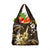 Hawaii Ukulele Grocery Bag Polynesian Pattern Mix Hibiscus Gold Version