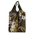 Hawaii Ukulele Grocery Bag Polynesian Pattern Mix Hibiscus Gold Version