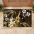 Hawaii Ukulele Rubber Doormat Polynesian Pattern Mix Hibiscus Gold Version