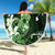 Hawaii Ukulele Beach Blanket Polynesian Pattern Mix Hibiscus Green Version