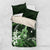 Hawaii Ukulele Bedding Set Polynesian Pattern Mix Hibiscus Green Version