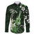 Hawaii Ukulele Family Matching Mermaid Dress and Hawaiian Shirt Polynesian Pattern Mix Hibiscus Green Version LT05