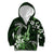 Hawaii Ukulele Kid Hoodie Polynesian Pattern Mix Hibiscus Green Version LT05