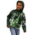 Hawaii Ukulele Kid Hoodie Polynesian Pattern Mix Hibiscus Green Version LT05