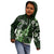 Hawaii Ukulele Kid Hoodie Polynesian Pattern Mix Hibiscus Green Version LT05