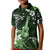 Hawaii Ukulele Kid Polo Shirt Polynesian Pattern Mix Hibiscus Green Version LT05