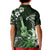 Hawaii Ukulele Kid Polo Shirt Polynesian Pattern Mix Hibiscus Green Version LT05