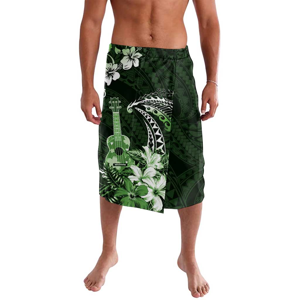 Hawaii Ukulele Lavalava Polynesian Pattern Mix Hibiscus Green Version LT05