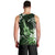 Hawaii Ukulele Men Tank Top Polynesian Pattern Mix Hibiscus Green Version LT05