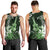 Hawaii Ukulele Men Tank Top Polynesian Pattern Mix Hibiscus Green Version LT05