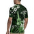 Hawaii Ukulele Rugby Jersey Polynesian Pattern Mix Hibiscus Green Version LT05