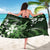 Hawaii Ukulele Sarong Polynesian Pattern Mix Hibiscus Green Version