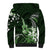 Hawaii Ukulele Sherpa Hoodie Polynesian Pattern Mix Hibiscus Green Version LT05