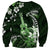 Hawaii Ukulele Sweatshirt Polynesian Pattern Mix Hibiscus Green Version LT05