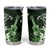 Hawaii Ukulele Tumbler Cup Polynesian Pattern Mix Hibiscus Green Version