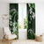 Hawaii Ukulele Window Curtain Polynesian Pattern Mix Hibiscus Green Version