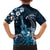 Hawaii Ukulele Family Matching Tank Maxi Dress and Hawaiian Shirt Polynesian Pattern Mix Hibiscus Blue Version LT05