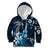 Hawaii Ukulele Kid Hoodie Polynesian Pattern Mix Hibiscus Blue Version LT05