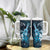 Hawaii Ukulele Tumbler With Handle Polynesian Pattern Mix Hibiscus Blue Version