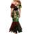 Hawaii Ukulele Family Matching Mermaid Dress and Hawaiian Shirt Polynesian Pattern Mix Hibiscus Reggae Version LT05