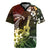 Hawaii Ukulele Rugby Jersey Polynesian Pattern Mix Hibiscus Reggae Version LT05