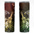 Hawaii Ukulele Skinny Tumbler Polynesian Pattern Mix Hibiscus Reggae Version