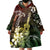 Hawaii Ukulele Wearable Blanket Hoodie Polynesian Pattern Mix Hibiscus Reggae Version LT05