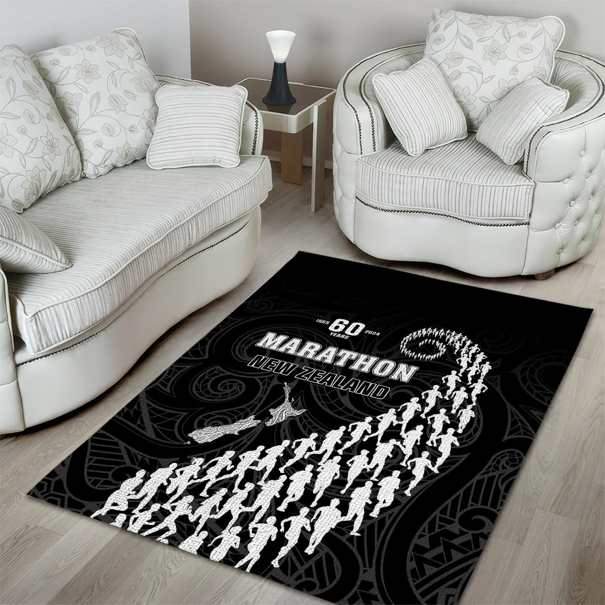 New Zealand Marathon Area Rug Maori Style