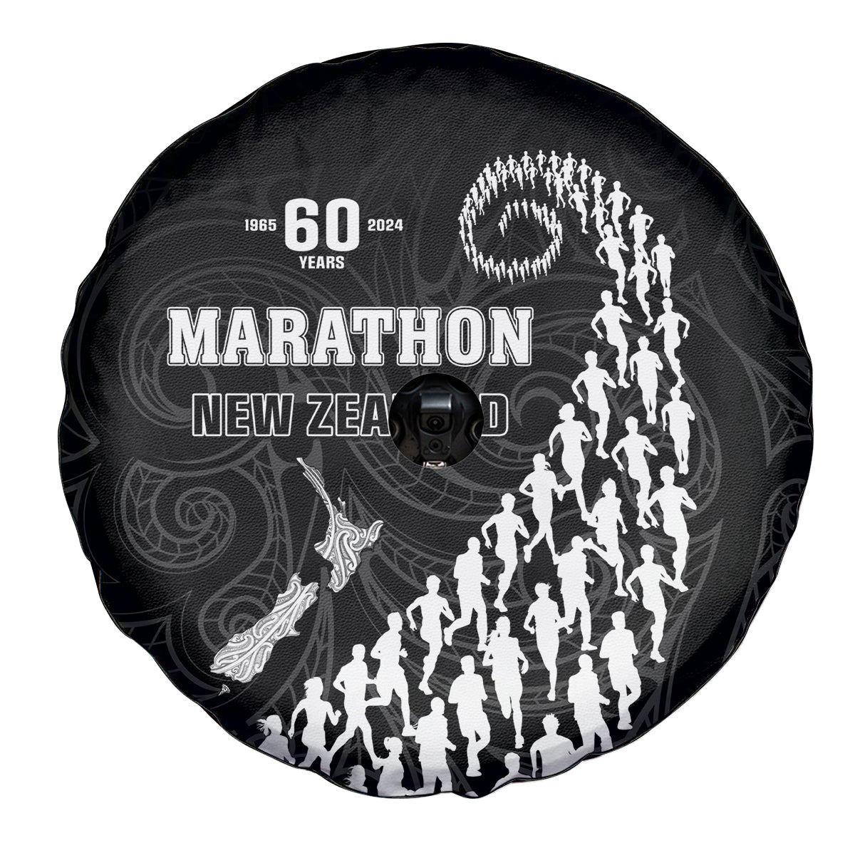New Zealand Marathon Spare Tire Cover Maori Style