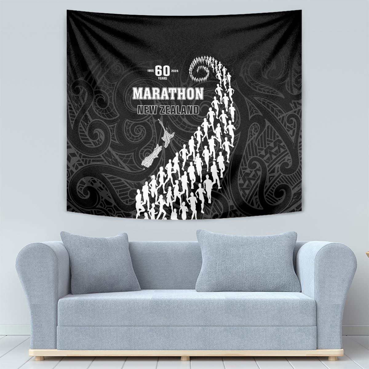 New Zealand Marathon Tapestry Maori Style