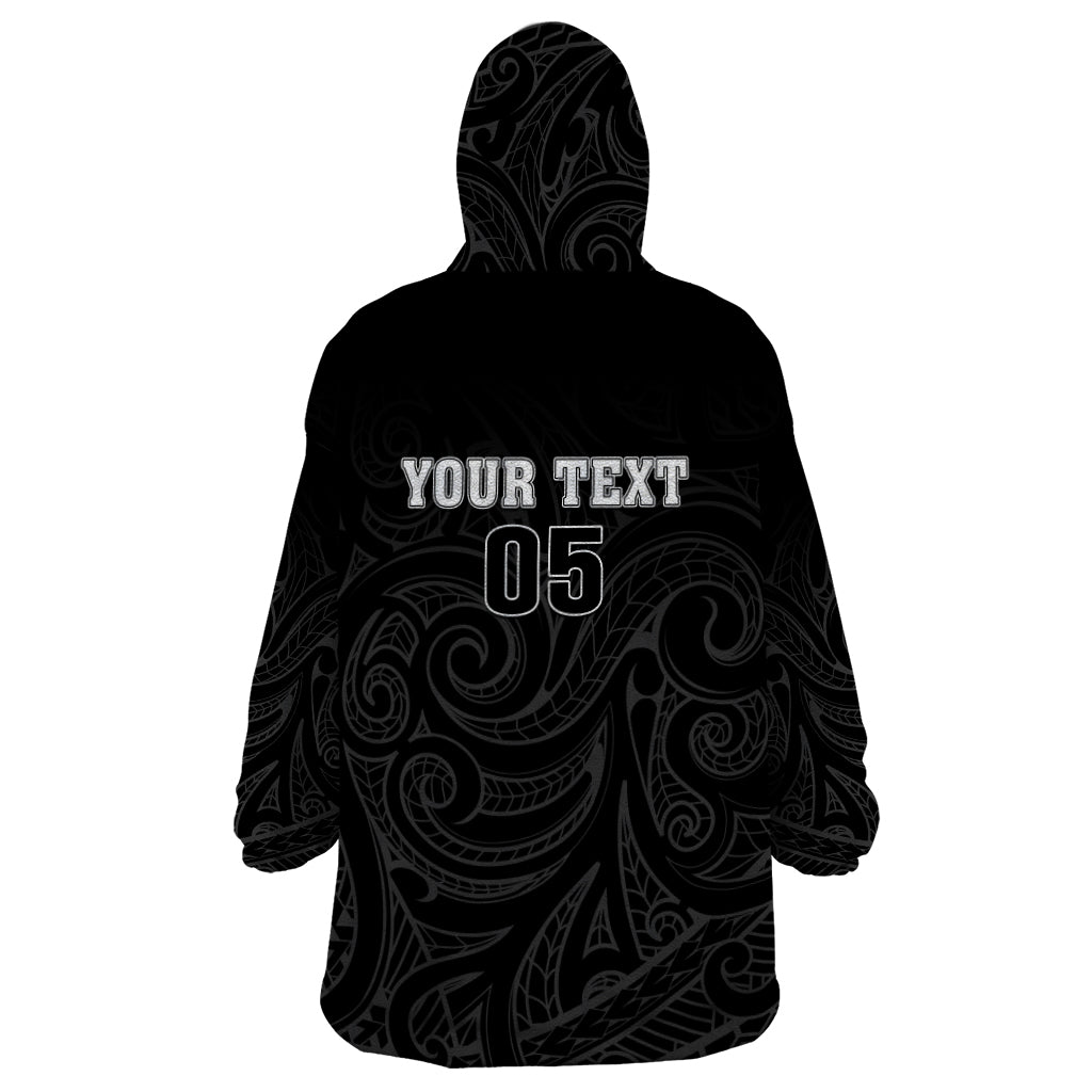 Custom New Zealand Marathon Wearable Blanket Hoodie Maori Style