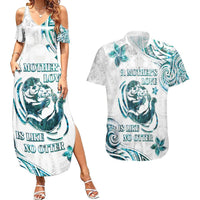 New Zealand Aotearoa Hari Ra Mama Couples Matching Summer Maxi Dress and Hawaiian Shirt A Mother's Love Is Like No Otter LT05 White - Polynesian Pride