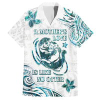 New Zealand Aotearoa Hari Ra Mama Family Matching Short Sleeve Bodycon Dress and Hawaiian Shirt A Mother's Love Is Like No Otter LT05 Dad's Shirt - Short Sleeve White - Polynesian Pride