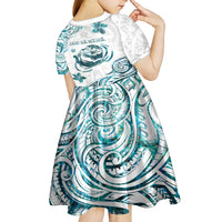 New Zealand Aotearoa Hari Ra Mama Kid Short Sleeve Dress A Mother's Love Is Like No Otter LT05 - Polynesian Pride
