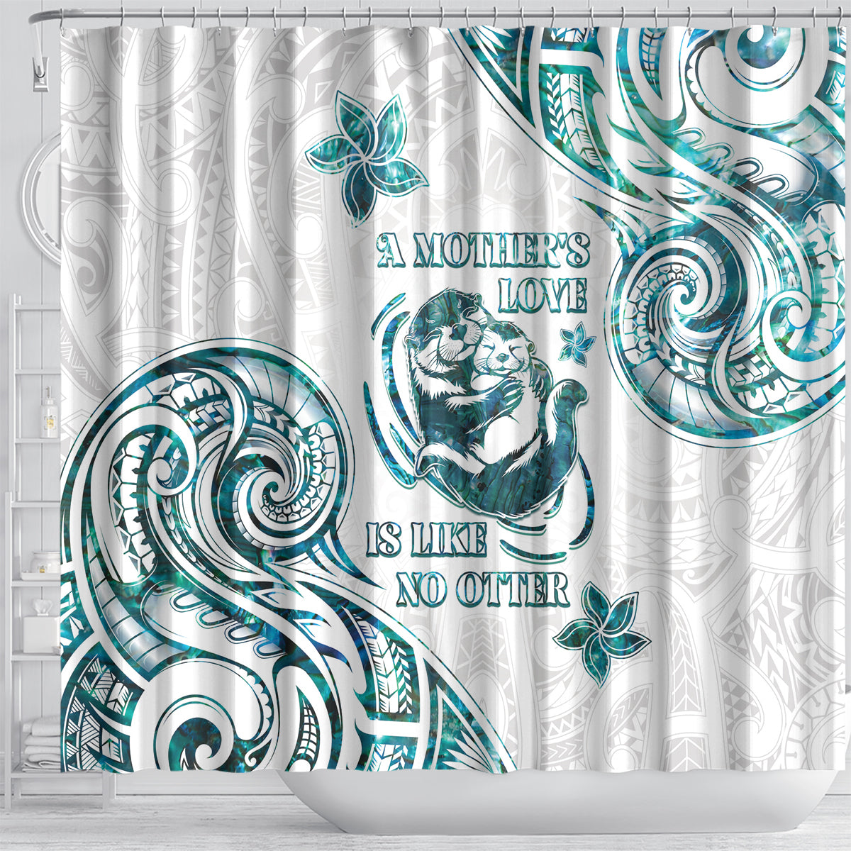New Zealand Aotearoa Hari Ra Mama Shower Curtain A Mother's Love Is Like No Otter