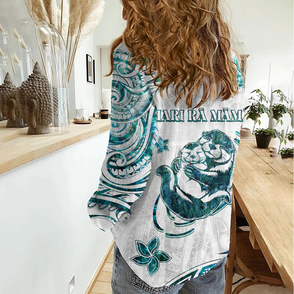 New Zealand Aotearoa Hari Ra Mama Women Casual Shirt A Mother's Love Is Like No Otter