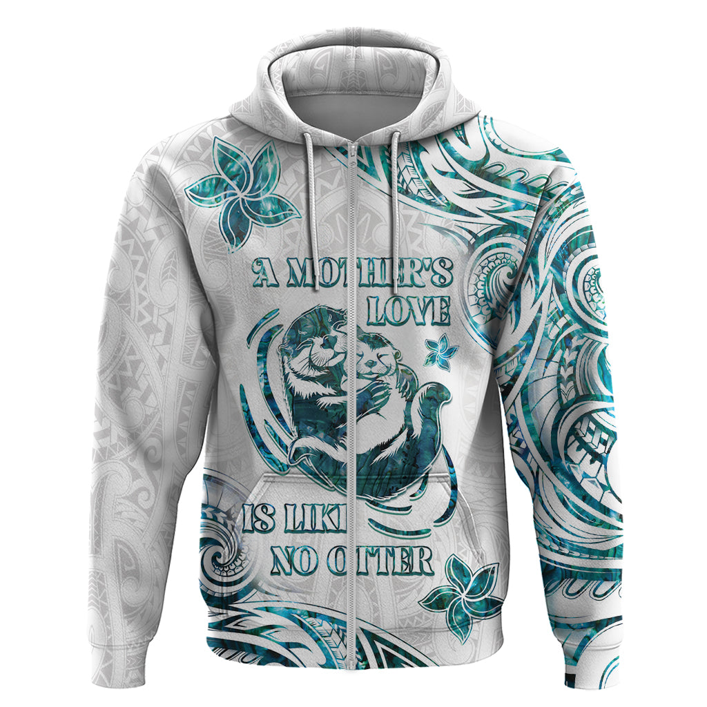 New Zealand Aotearoa Hari Ra Mama Zip Hoodie A Mother's Love Is Like No Otter