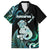 Personalised New Zealand Maori Taniwha Hawaiian Shirt Silver Fern Paua Shell Version