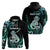 Personalised New Zealand Maori Taniwha Hoodie Silver Fern Paua Shell Version