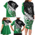 New Zealand And Ireland Rugby Custom Family Matching Long Sleeve Bodycon Dress and Hawaiian Shirt Silver Fern With Celtic Cross