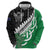 New Zealand And Ireland Rugby Custom Zip Hoodie Silver Fern With Celtic Cross
