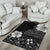 Hawaii Hibiscus With Black Polynesian Pattern Area Rug