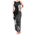 Hawaii Hibiscus With Black Polynesian Pattern Family Matching Tank Maxi Dress and Hawaiian Shirt