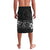 Hawaii Hibiscus With Black Polynesian Pattern Lavalava