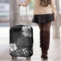 Hawaii Hibiscus With Black Polynesian Pattern Luggage Cover