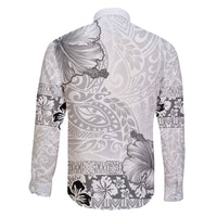 Hawaii Hibiscus With White Polynesian Pattern Family Matching Puletasi and Hawaiian Shirt LT05 - Polynesian Pride