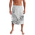 Hawaii Hibiscus With White Polynesian Pattern Lavalava