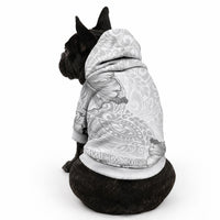 Hawaii Hibiscus With White Polynesian Pattern Pet Hoodie