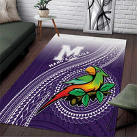 Manua High School Area Rug Polynesian Tribal Pattern