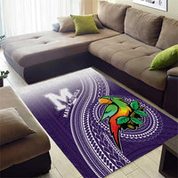 Manua High School Area Rug Polynesian Tribal Pattern